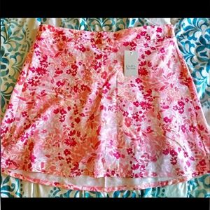 NWT! Croft & Barrow Pink Floral Skort Size Large
